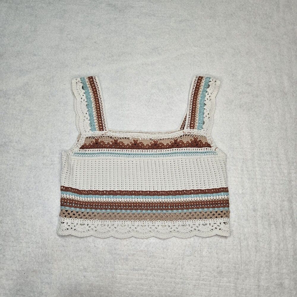 Rebellion Again Women's Crocheted Halter Boho Festival Hippie Size Small